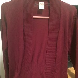 Maroon cardigan size small